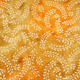 Batik Handcrafted Cotton Dressmaking Fabric - Ochre Stems