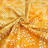 Batik Handcrafted Cotton Dressmaking Fabric - Ochre Stems