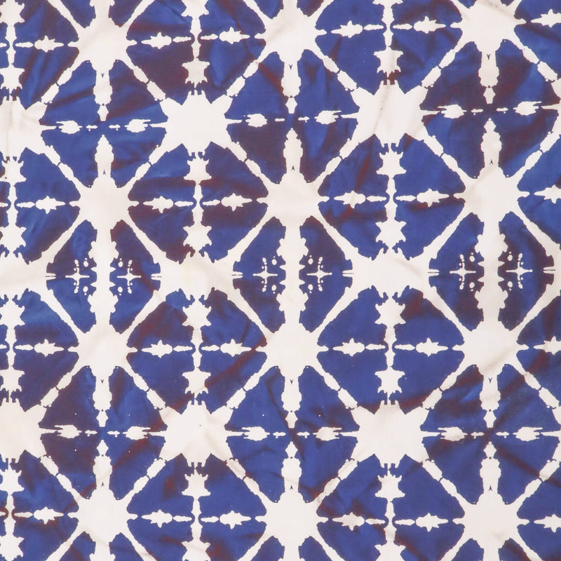 Batik Handcrafted Cotton Dressmaking Fabric - Navy Star