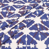 Batik Handcrafted Cotton Dressmaking Fabric - Navy Star