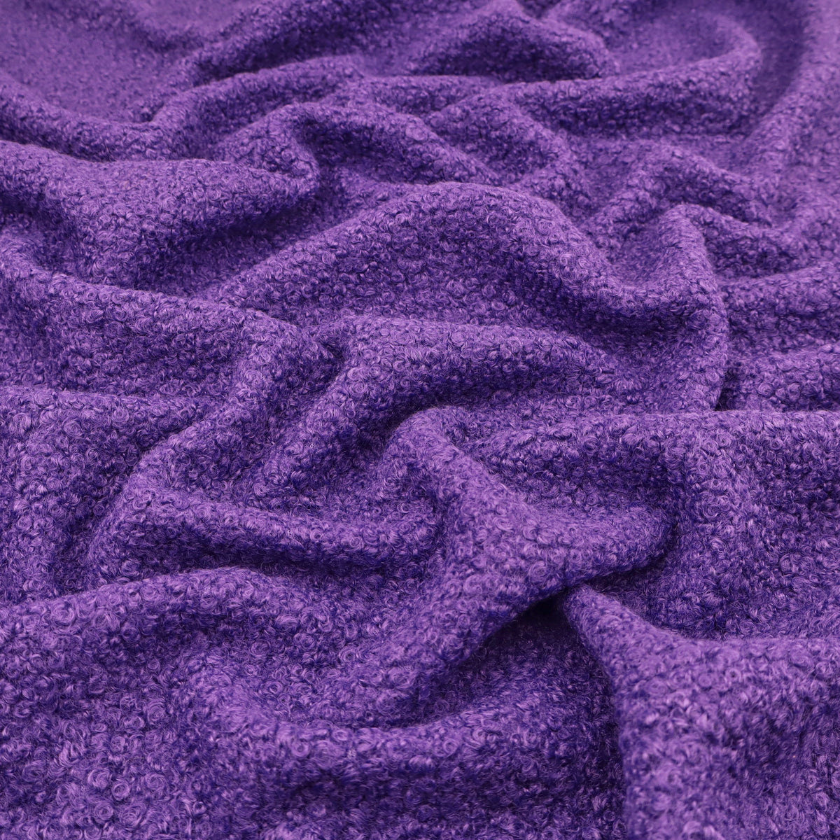 Chunky Boucle Curled Sheep Wool Look - Purple