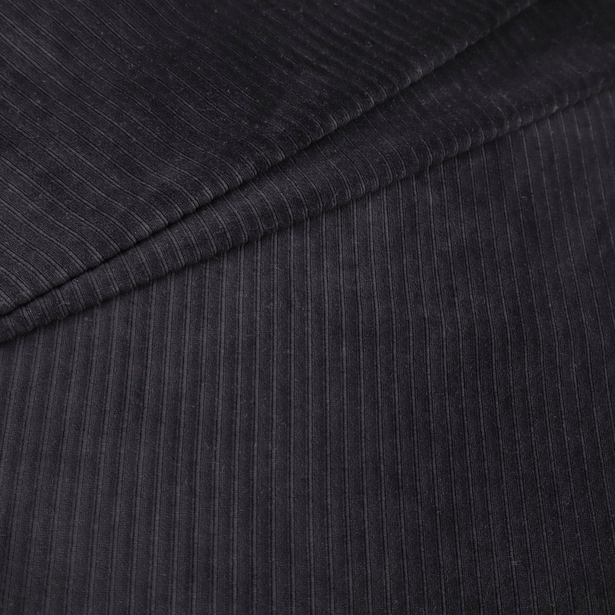Jersey Corduroy Soft Stretch Knit Dressmaking Fabric - Black