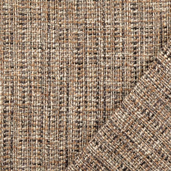 Ophelia Boucle Tweed Yarn Dyed Coating Jacketing Fabric - Beige Grey Melange