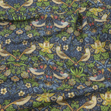 William Morris Outdoor Fabric | Waterproof & UV-Resistant Garden Upholstery Material - Strawberry Thief Navy