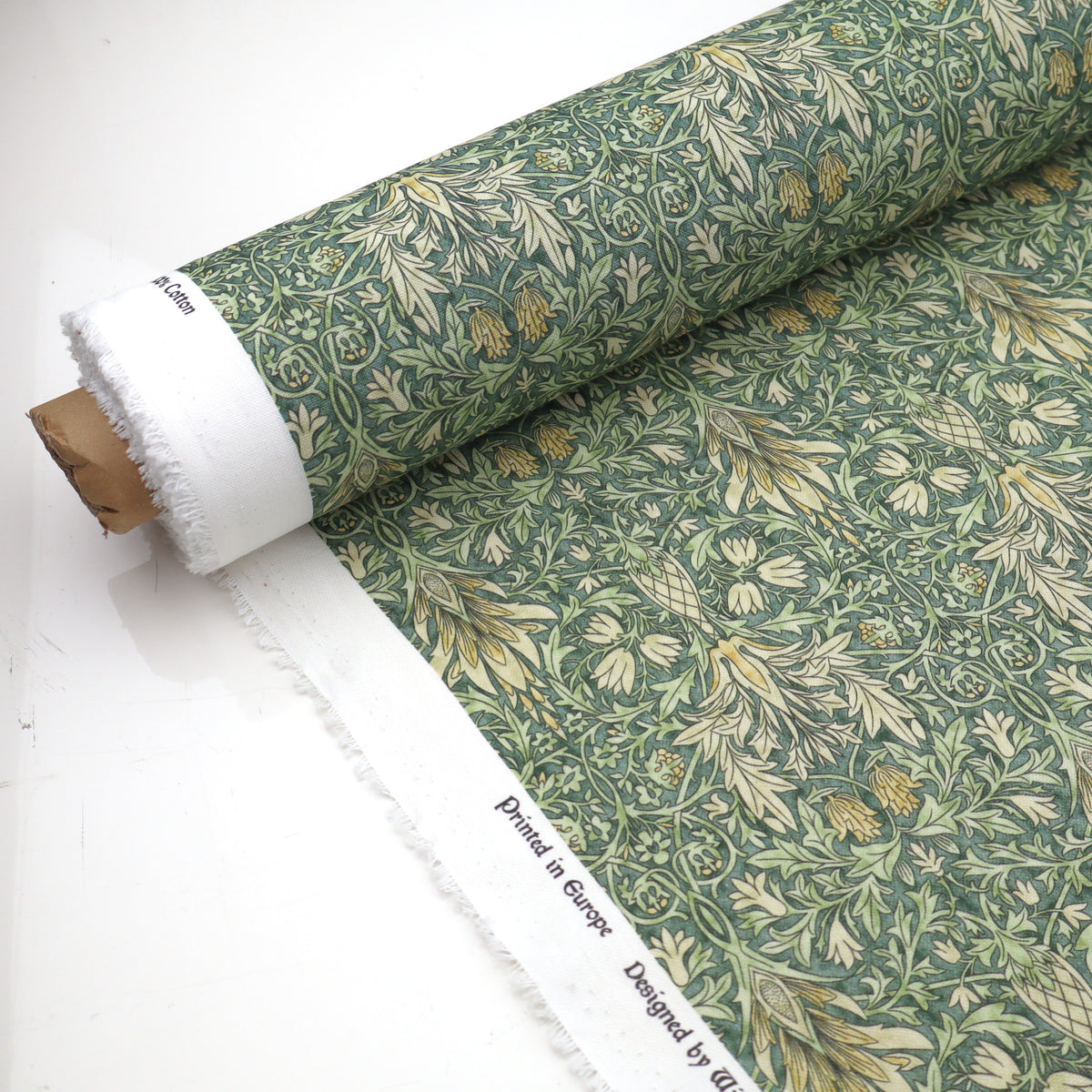 William Morris Cotton Panama Fabric | Upholstery, Curtains  - Snakeshead Forest
