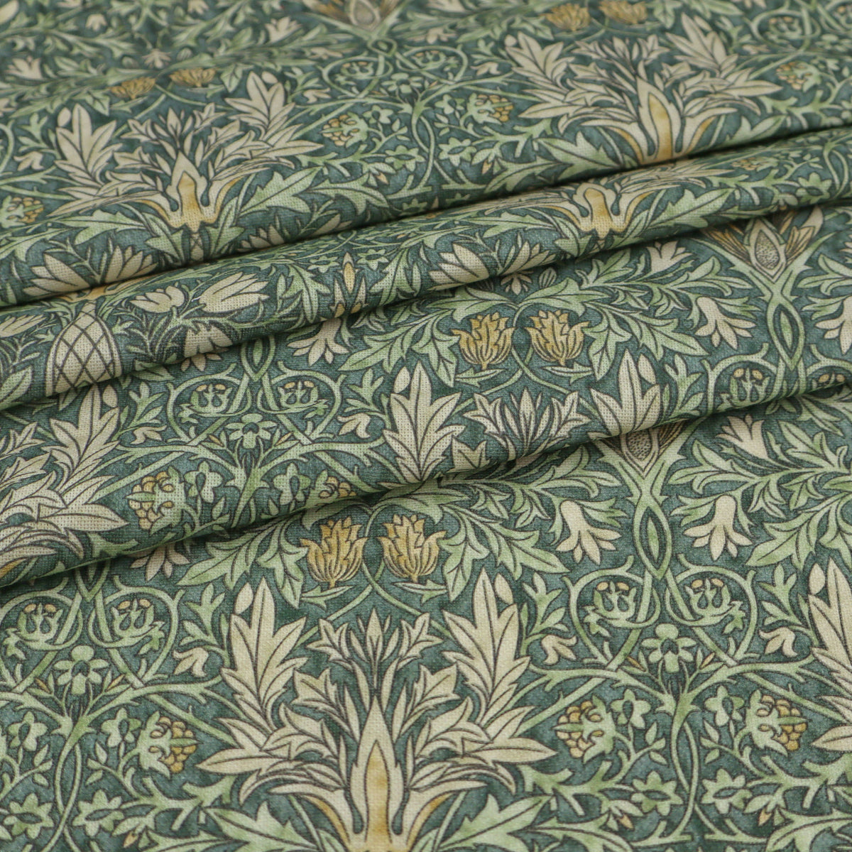 William Morris Cotton Panama Fabric | Upholstery, Curtains  - Snakeshead Forest