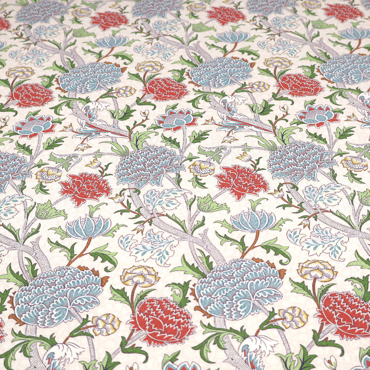 William Morris Cotton Panama Fabric | Upholstery, Curtains  - Cray Paradise Blue