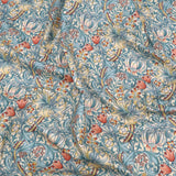 William Morris Tourmaline Fabric | Premium 100% Cotton Panama Upholstery & Curtain Material - Golden Lily