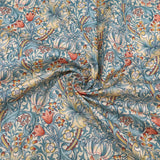 William Morris Tourmaline Fabric | Premium 100% Cotton Panama Upholstery & Curtain Material - Golden Lily