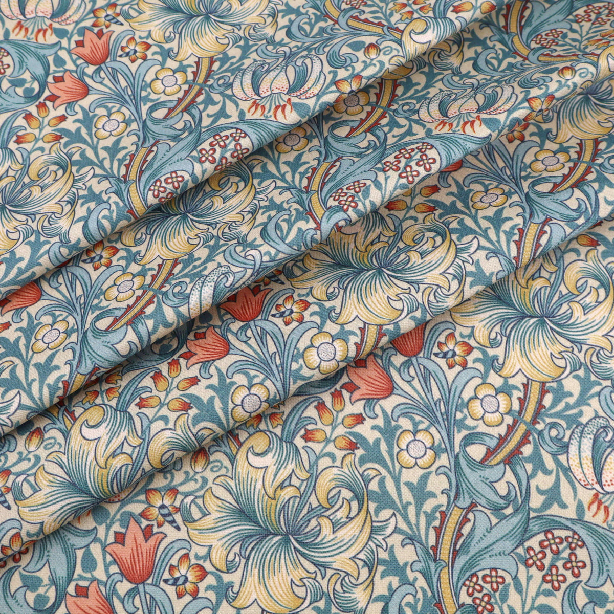 William Morris Cotton Panama Fabric | Upholstery, Curtains - Golden Lily