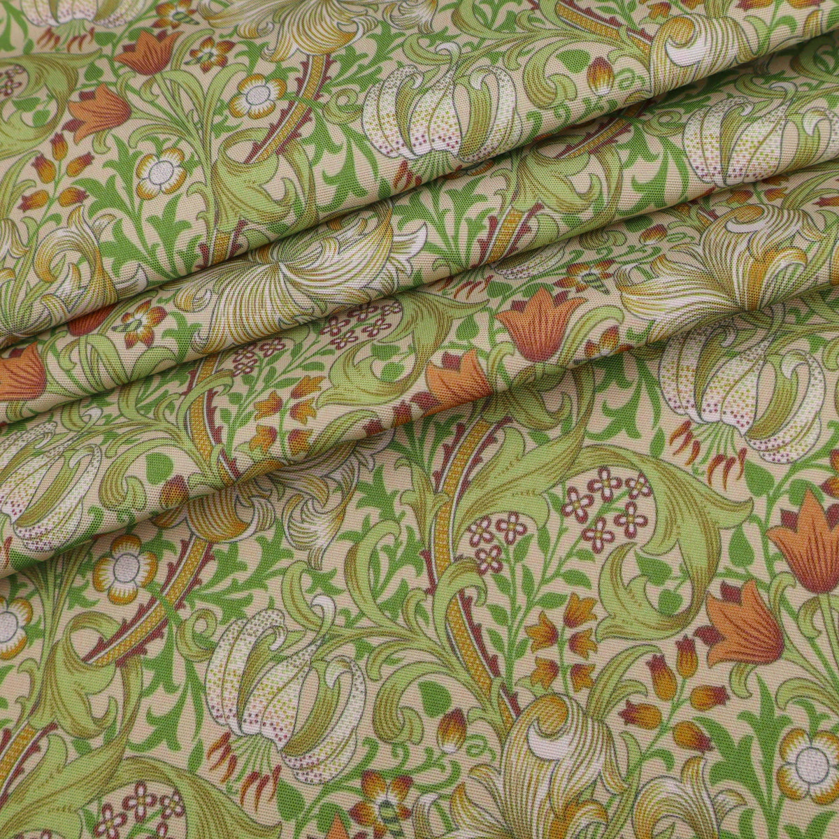 William Morris Outdoor Fabric | Waterproof & UV Garden Upholstery - Golden Lily Willow