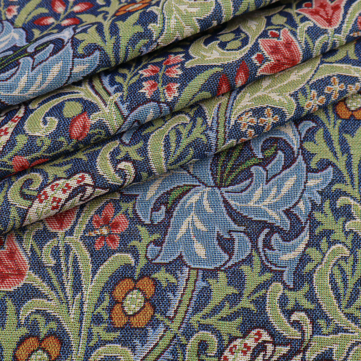William Morris Tapestry Fabric | Cotton Jacquard | Upholstery & Curtains- Golden Lily
