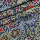 William Morris Tapestry Fabric | Luxury Cotton-Rich Jacquard for Upholstery & Curtains - Golden Lily