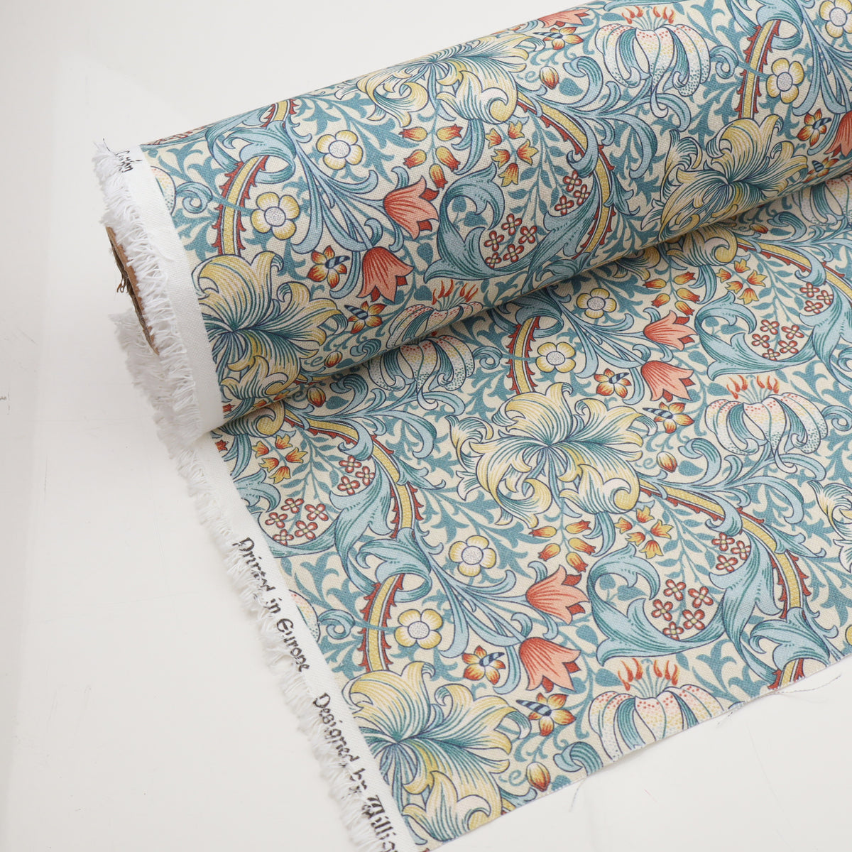William Morris Cotton Panama Fabric | Upholstery, Curtains - Golden Lily