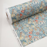 William Morris Outdoor Fabric | Waterproof & UV-Resistant Garden Upholstery Material - Golden Lily Cornflower