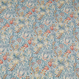 William Morris Tourmaline Teflon Fabric | Waterproof & Stain-Resistant Wipe-Clean 100% Cotton - Golden Lily - Outdoor