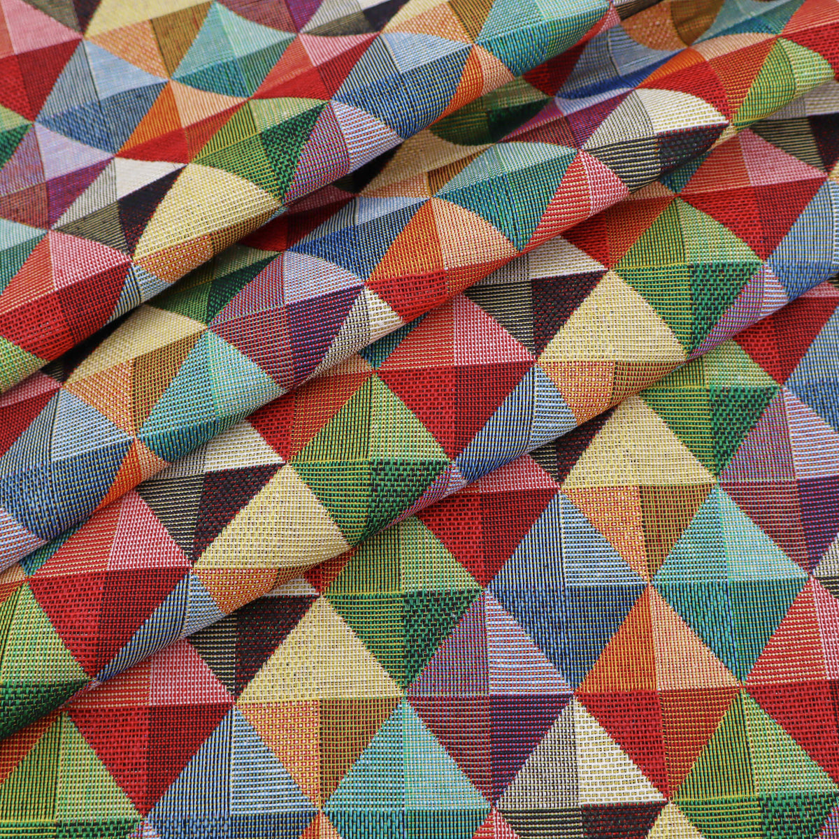 Big Holland - Geometric Heavy Tapestry Fabric | Luxury Cotton-Rich Jacquard for Upholstery & Curtains