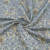 William Morris Panama Fabric | 100% Cotton for Upholstery, Curtains & Crafts - Snakeshead Denim