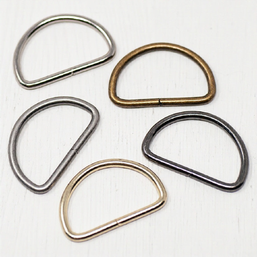 38mm Metal D-Rings Bag Making Hardware for Straps & Craft Projects - Gunmetal