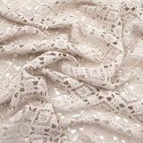 Tara Crochet Effect Cotton Fabric - Chequer