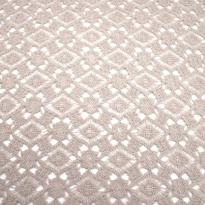 Tara Crochet Effect Cotton Fabric - Chequer