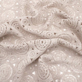 Tara Crochet Effect Cotton Fabric - Round Circles