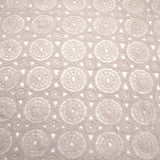 Tara Crochet Effect Cotton Fabric - Round Circles