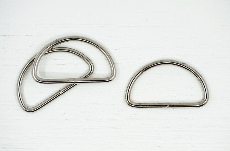 38mm Metal D-Rings Bag Making Hardware for Straps & Craft Projects - Silver