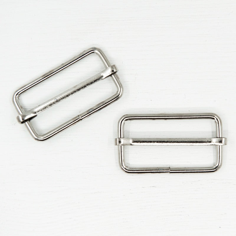 38mm Metal Strap Slider Adjustable for Bag Making Hardware - Silver