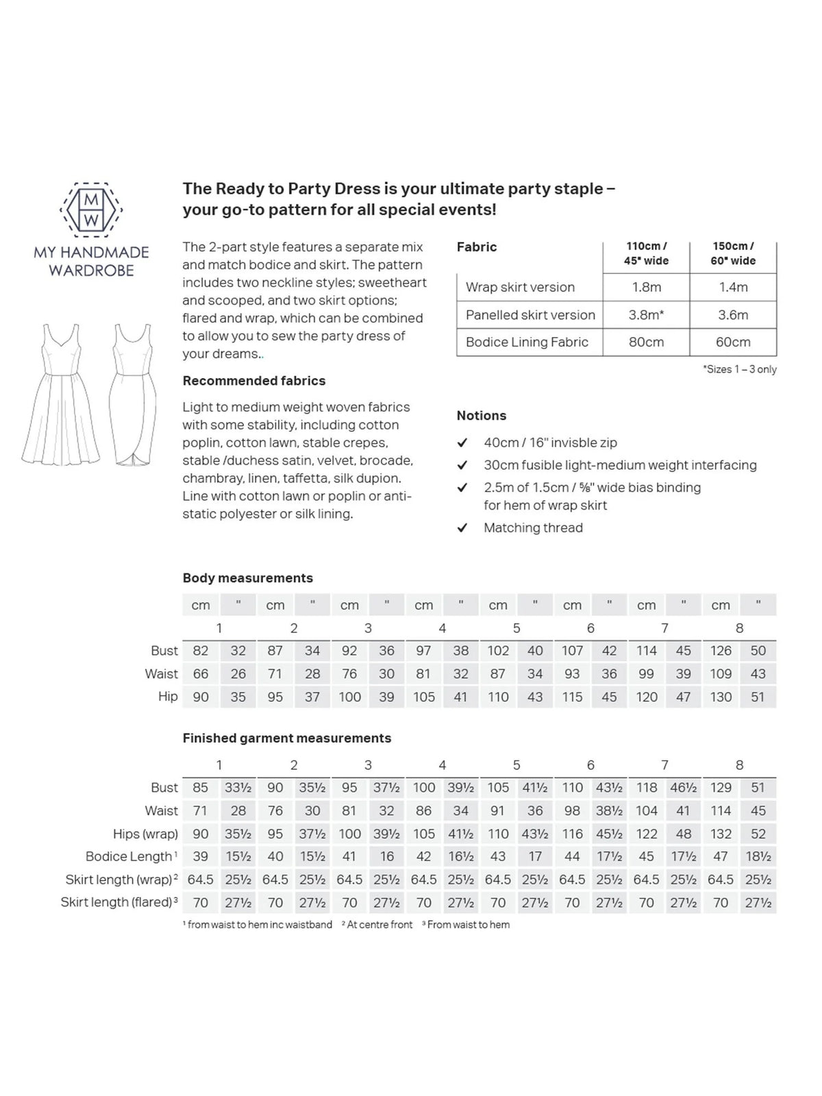 Ready to Party Dress Sewing Pattern - By My Handmade Wardrobe