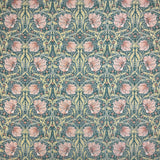William Morris Luxury Linen-Blend Fabric | Upholstery, Blinds & Curtain Material - Pimpernel Rust