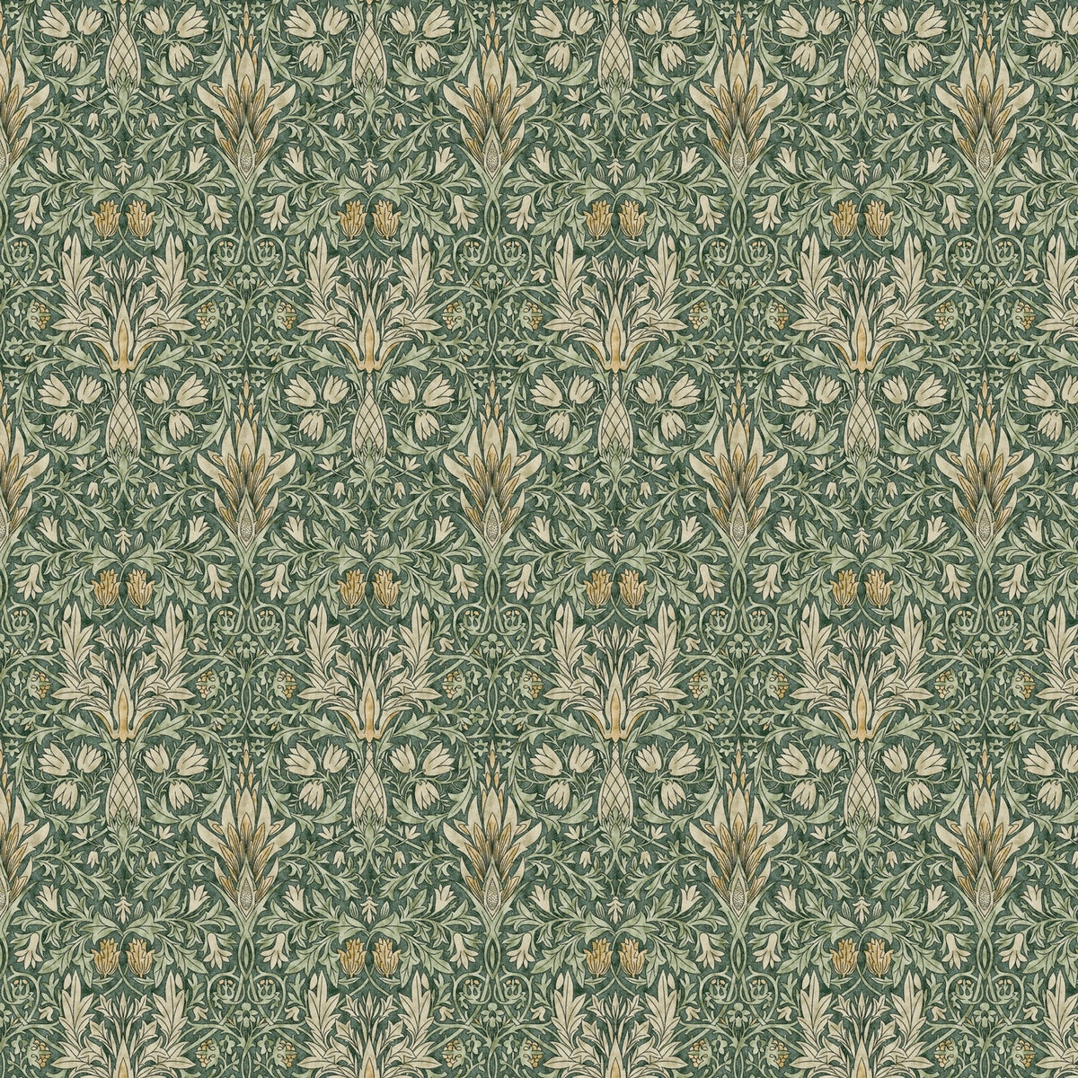 William Morris Cotton Panama Fabric | Upholstery, Curtains  - Snakeshead Forest