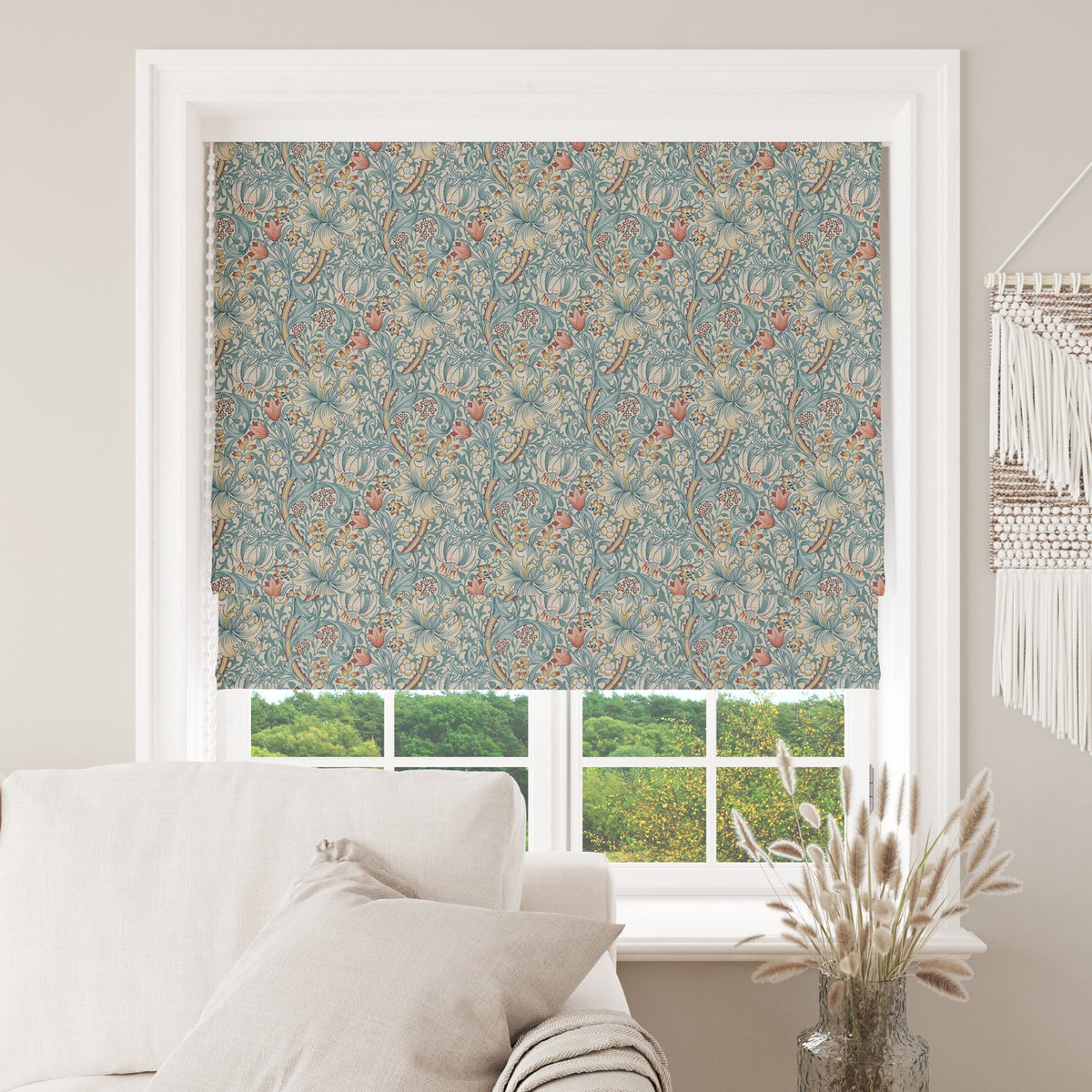 William Morris Cotton Panama Fabric | Upholstery, Curtains - Golden Lily