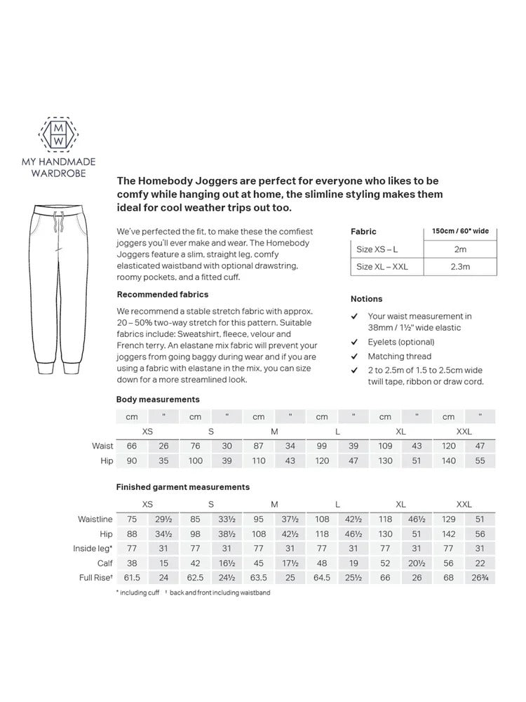 Homebody Joggers Sewing Pattern - By My Handmade Wardrobe