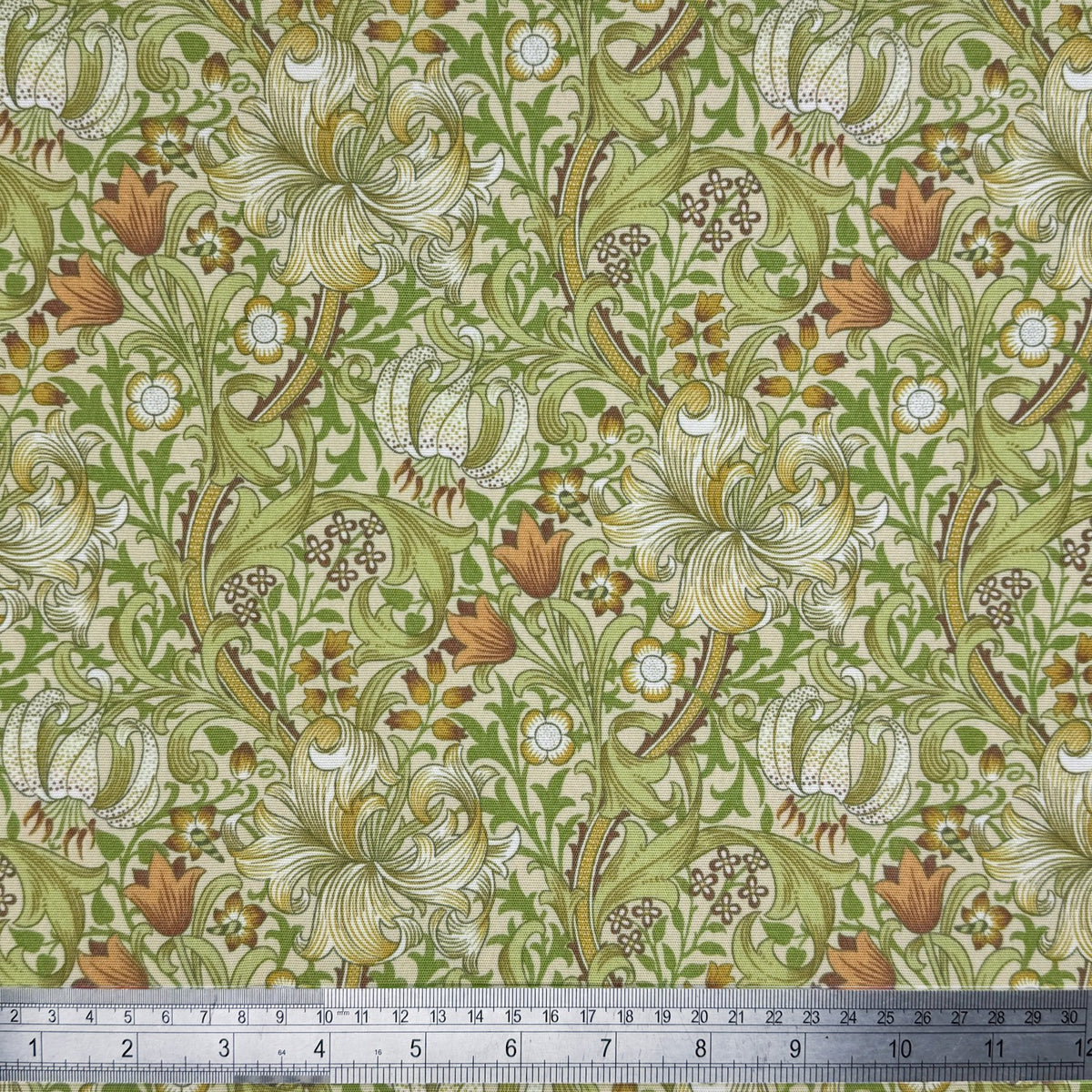 William Morris Outdoor Fabric | Waterproof & UV Garden Upholstery - Golden Lily Willow