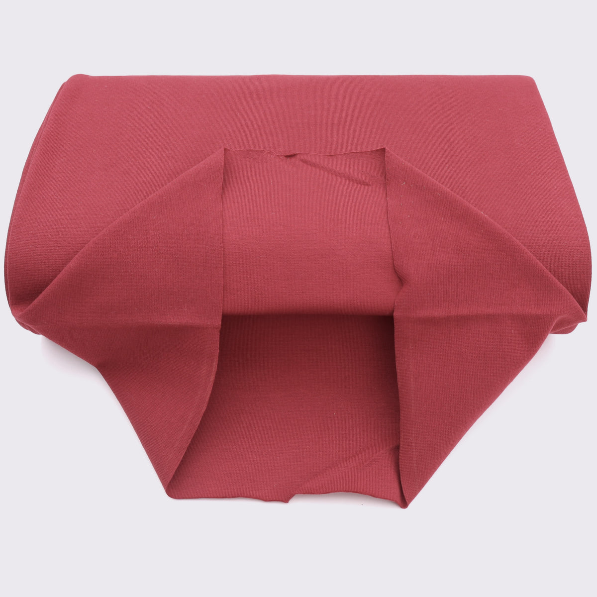 GOTS Organic Tubular Rib Knit Fabric – OEKO-TEX Certified Cotton Cuffing Fabric - Bordeaux
