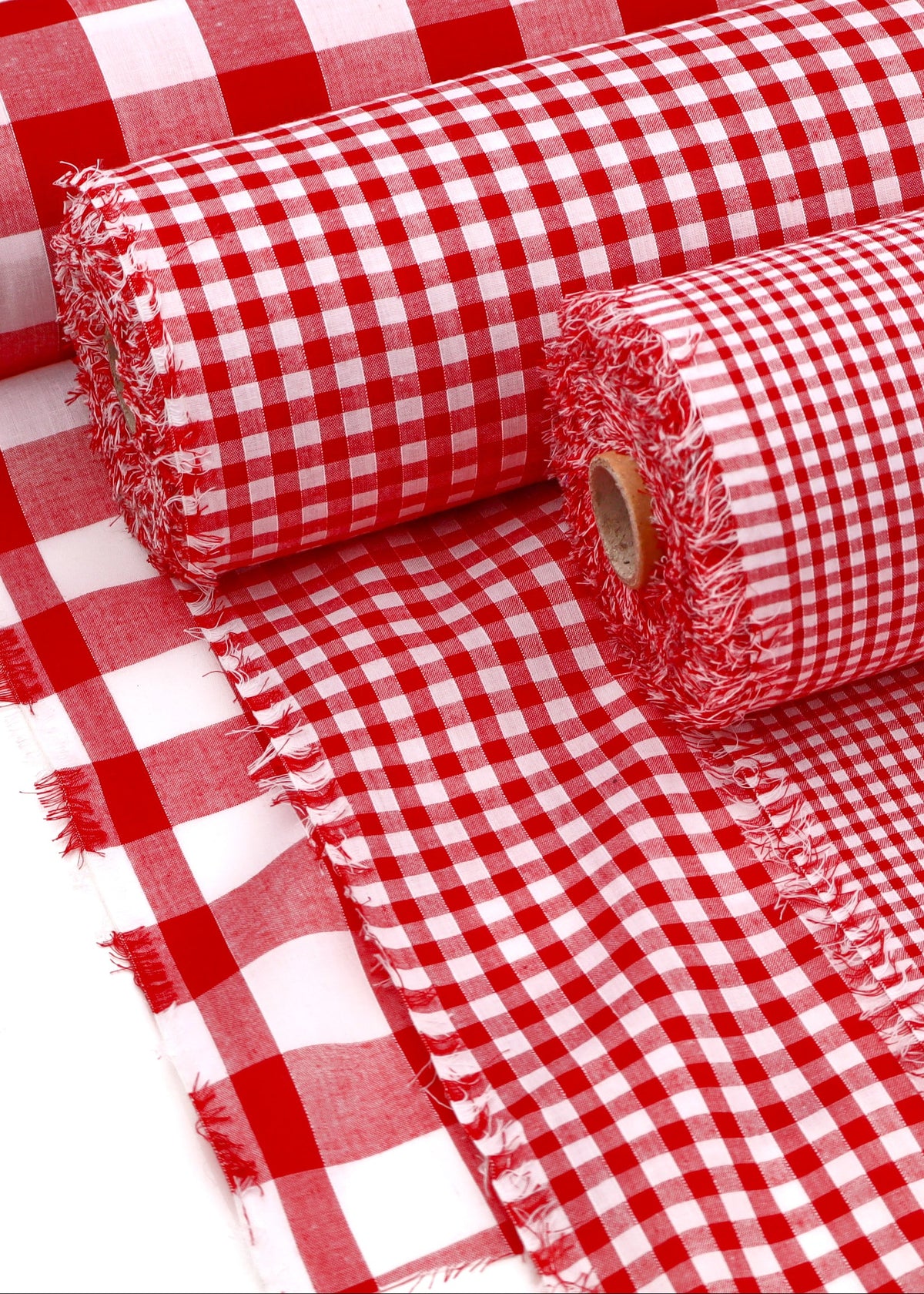 Gingham Checks Cotton Blend Dressmaking & Crafts Fabric - Bottle Small
