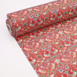 William Morris Cotton Blend for Sewing & Craft Fabric - Strawberry Thief Red