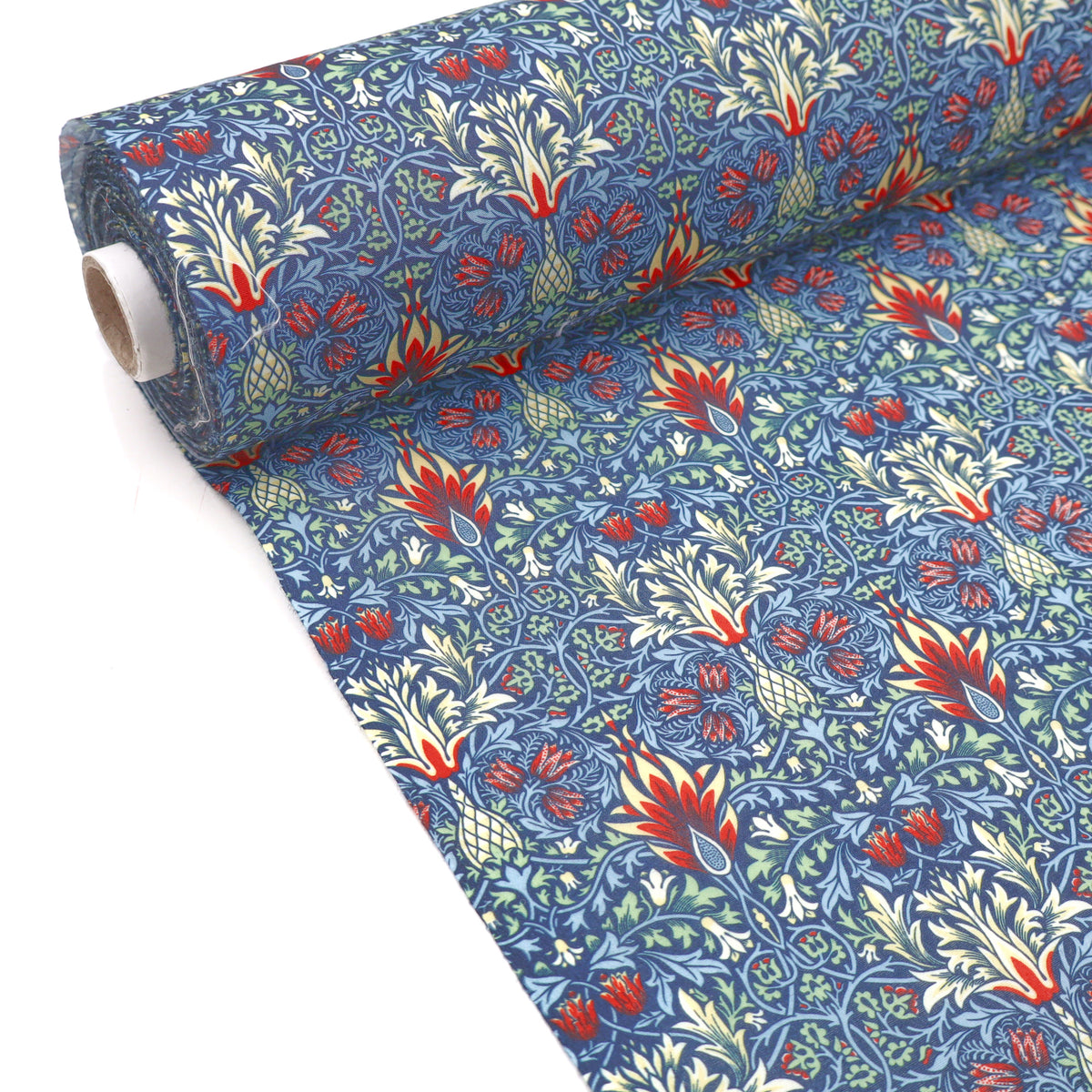 William Morris Cotton Blend for Sewing & Craft Fabric - Snakeshead Blue