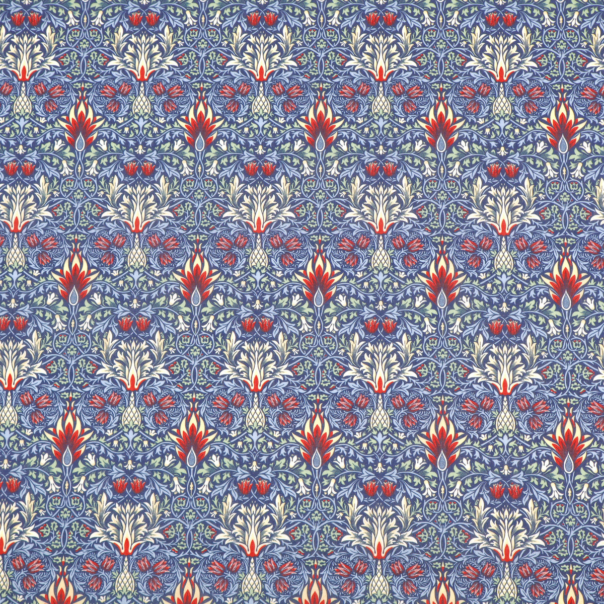 William Morris Cotton Blend for Sewing & Craft Fabric - Snakeshead Blue