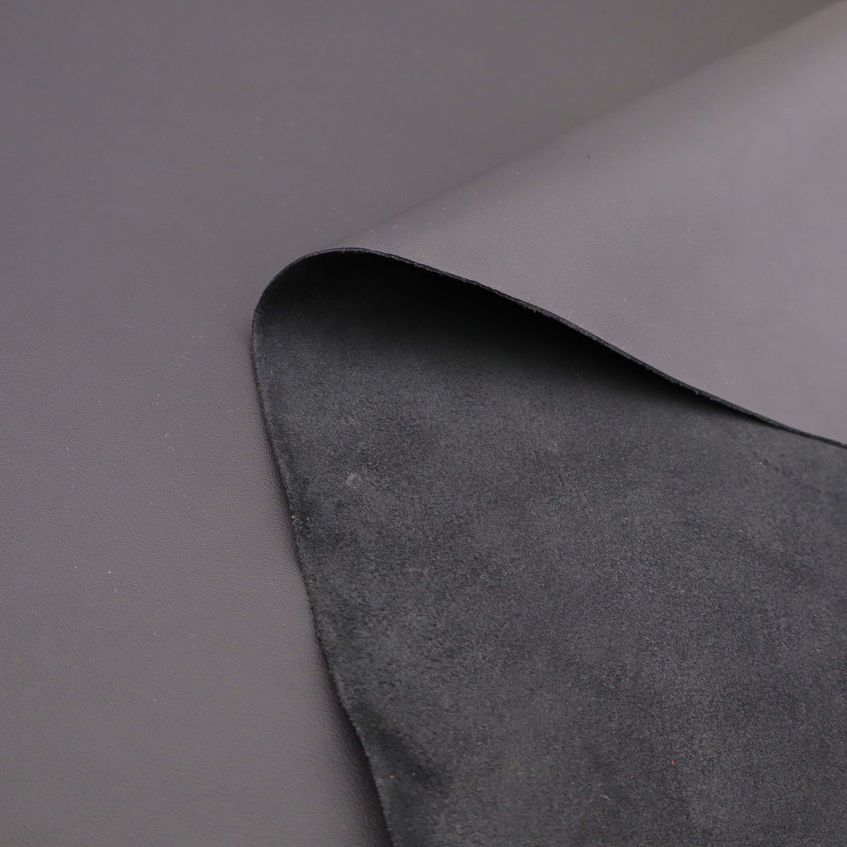 Genuine 100% Real Animal Side Cow Hide Leather for Bag Making Boots Upholstery - Black Matt Semi Grain 1/171