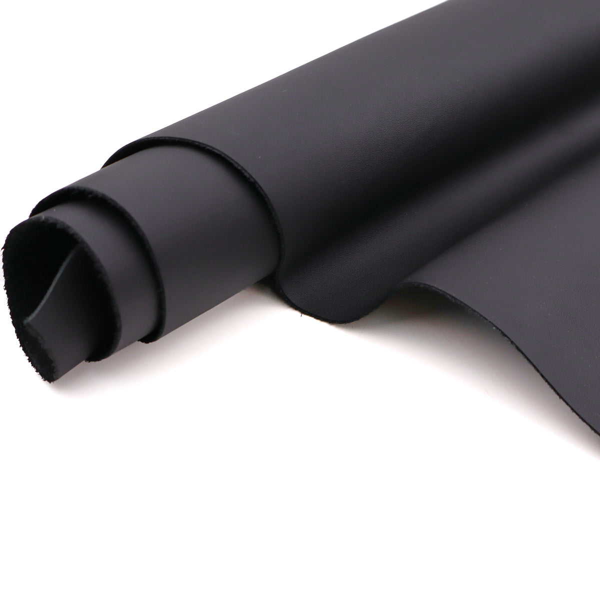 Genuine 100% Real Animal Side Cow Hide Leather for Bag Making Boots Upholstery - Black Matt Semi Grain 1/171
