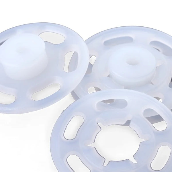 Prym Sew-On Snap Fasteners: 7mm Transparent Plastic - 347155