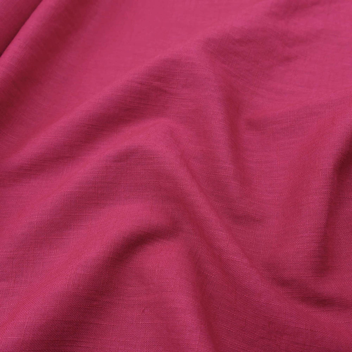 soft washed pure flax linen 8oz dressmaking fabric Cerise