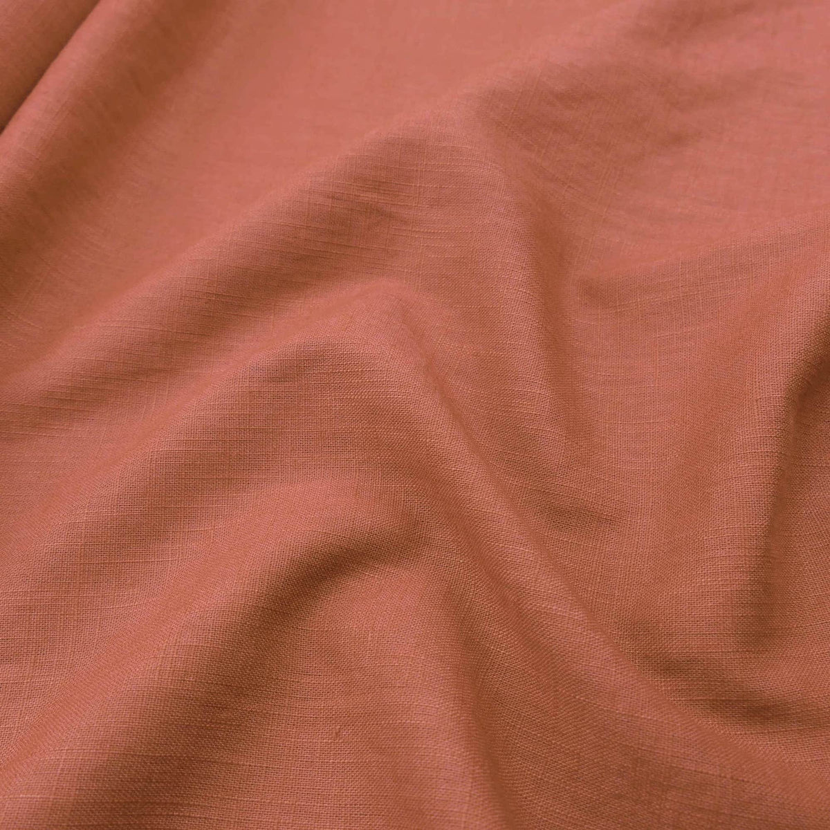soft washed pure flax linen 8oz dressmaking fabric Cognac