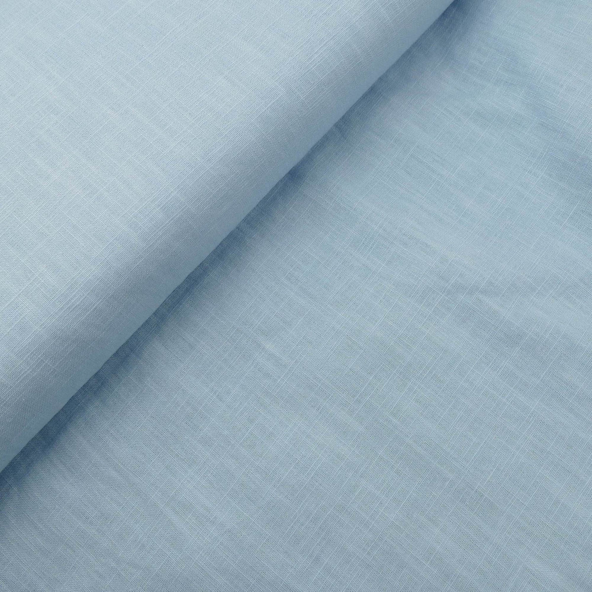 soft washed pure flax linen 8oz dressmaking fabric Light Blue