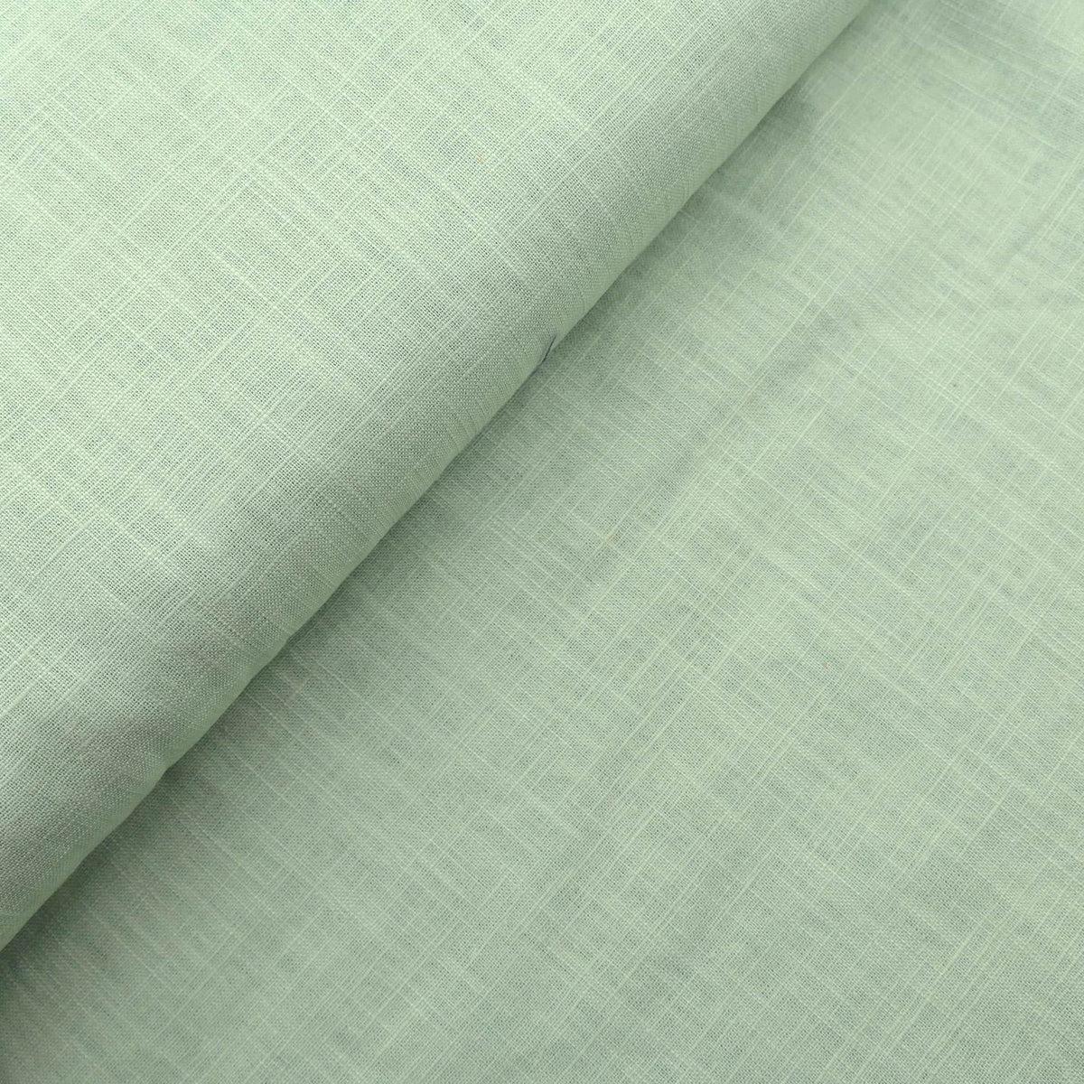 soft washed pure flax linen 8oz dressmaking fabric Mint