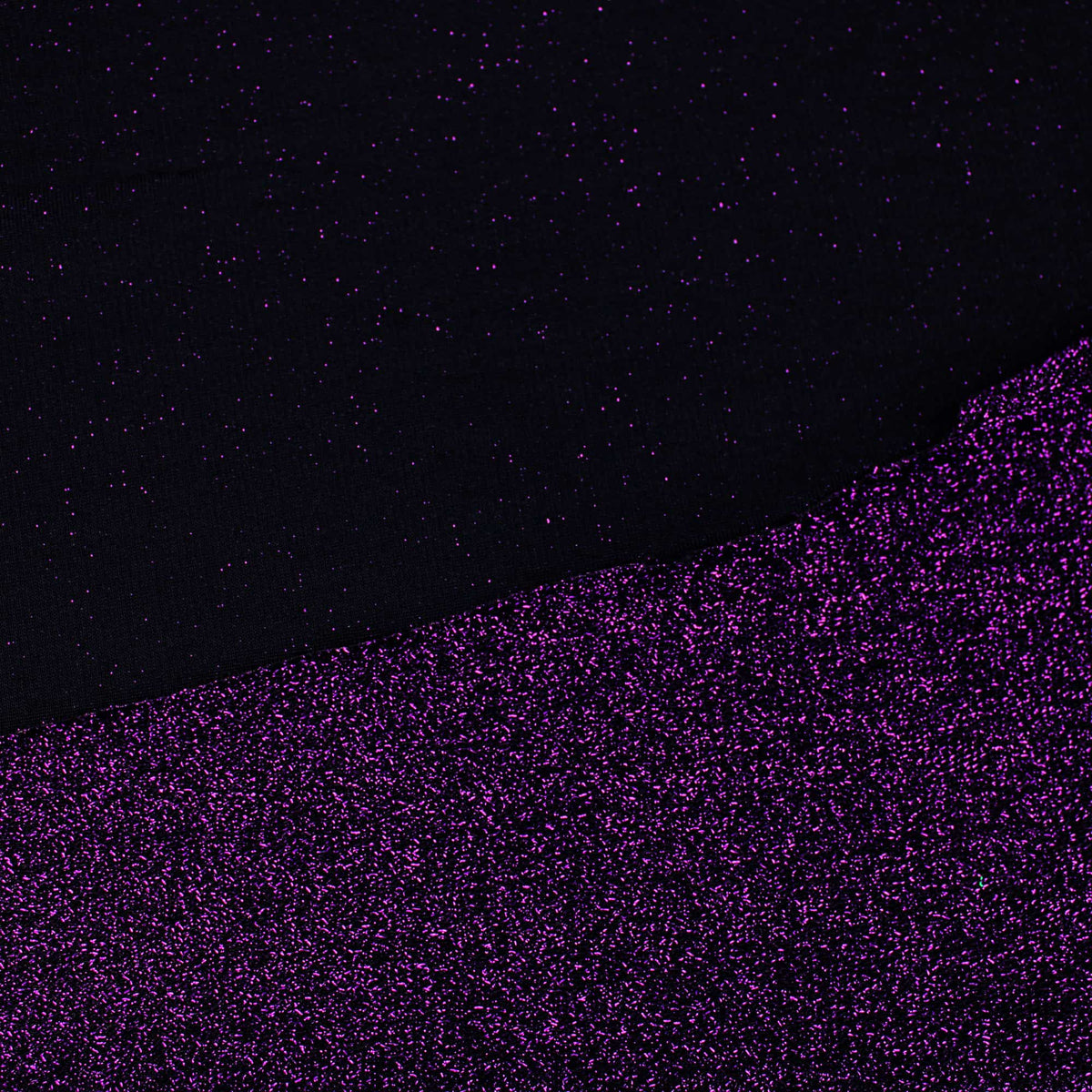sparkling glitter stretch lurex jersey dressmaking women fabric Purple