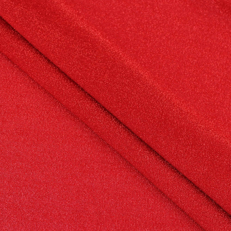 sparkling glitter stretch lurex jersey dressmaking women fabric Red