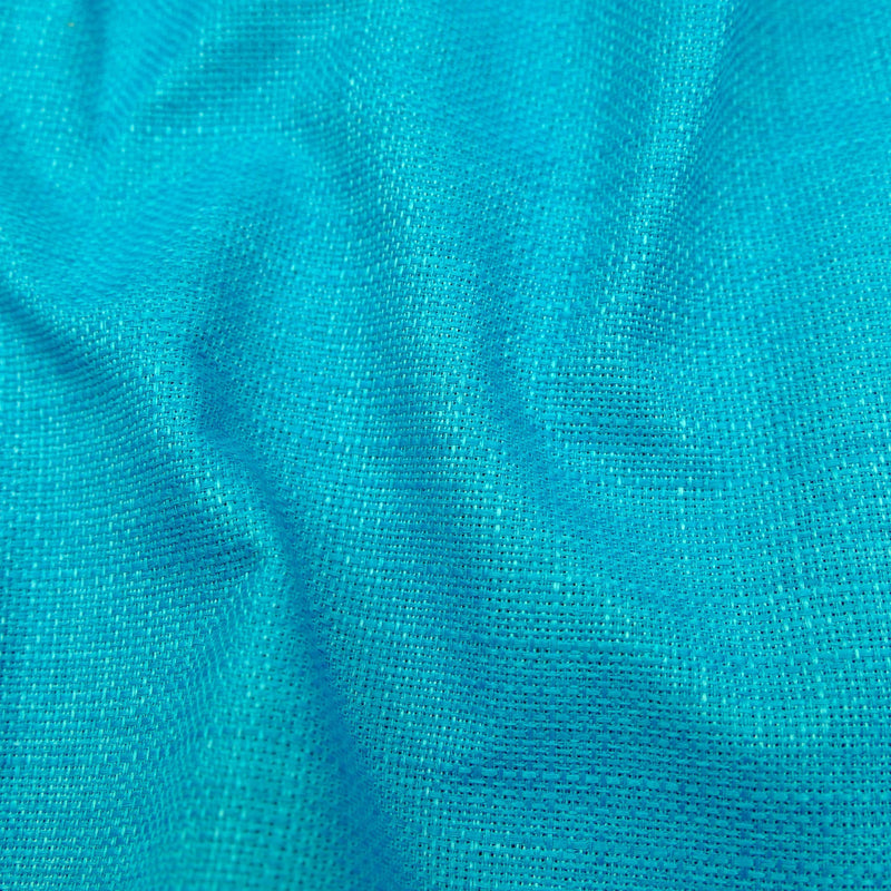 soft linen look durable heavy furnishing fabric Turquoise